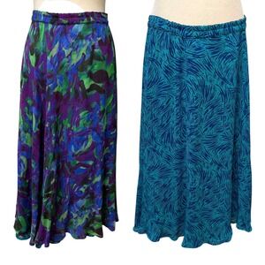 Unbranded‎ Reversible Maxi Skirt Women XL Abstract Boho Cottagecore Whimsigoth